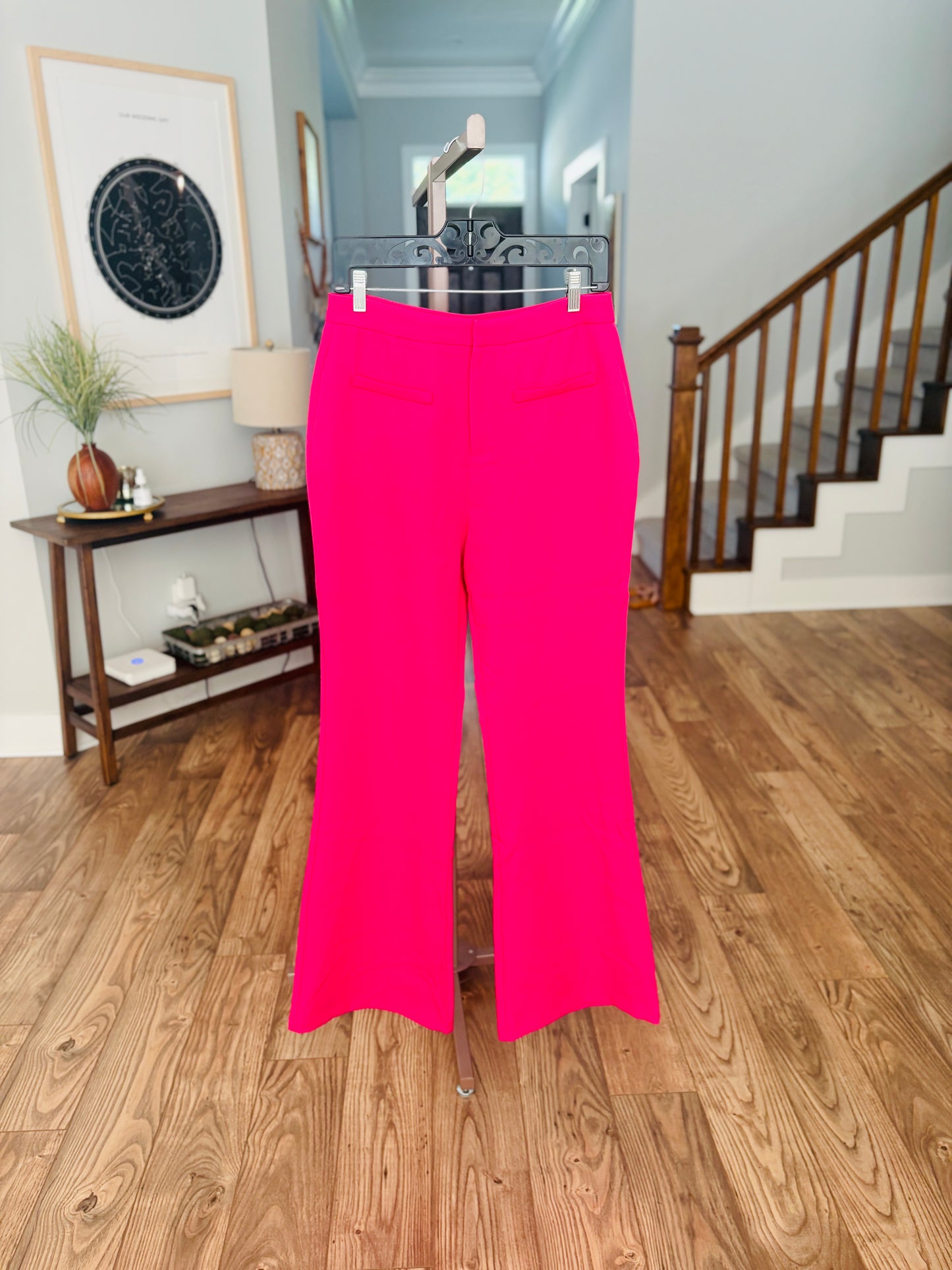 Pink Flare Dress Pants