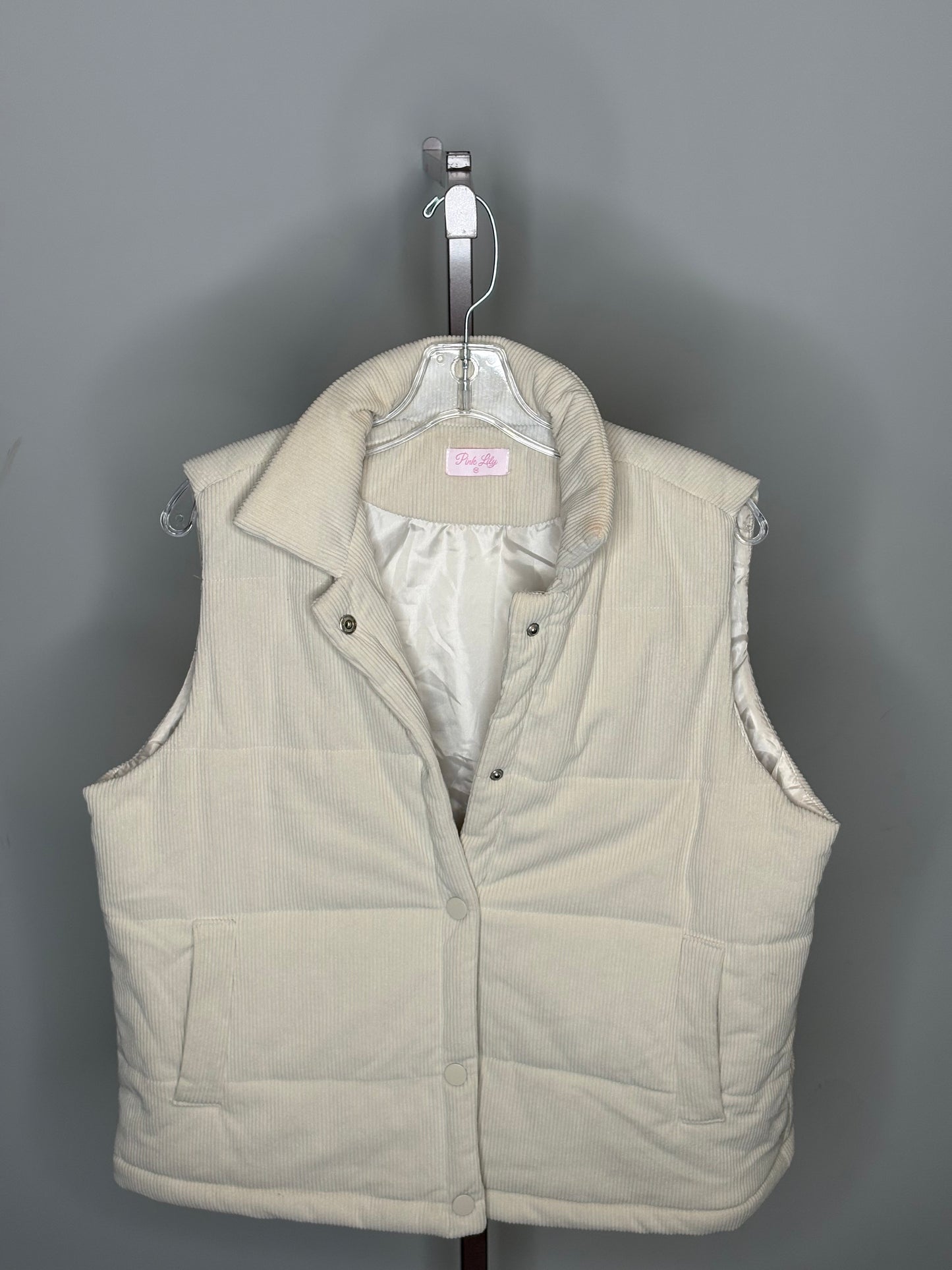 Corduroy ivory vest