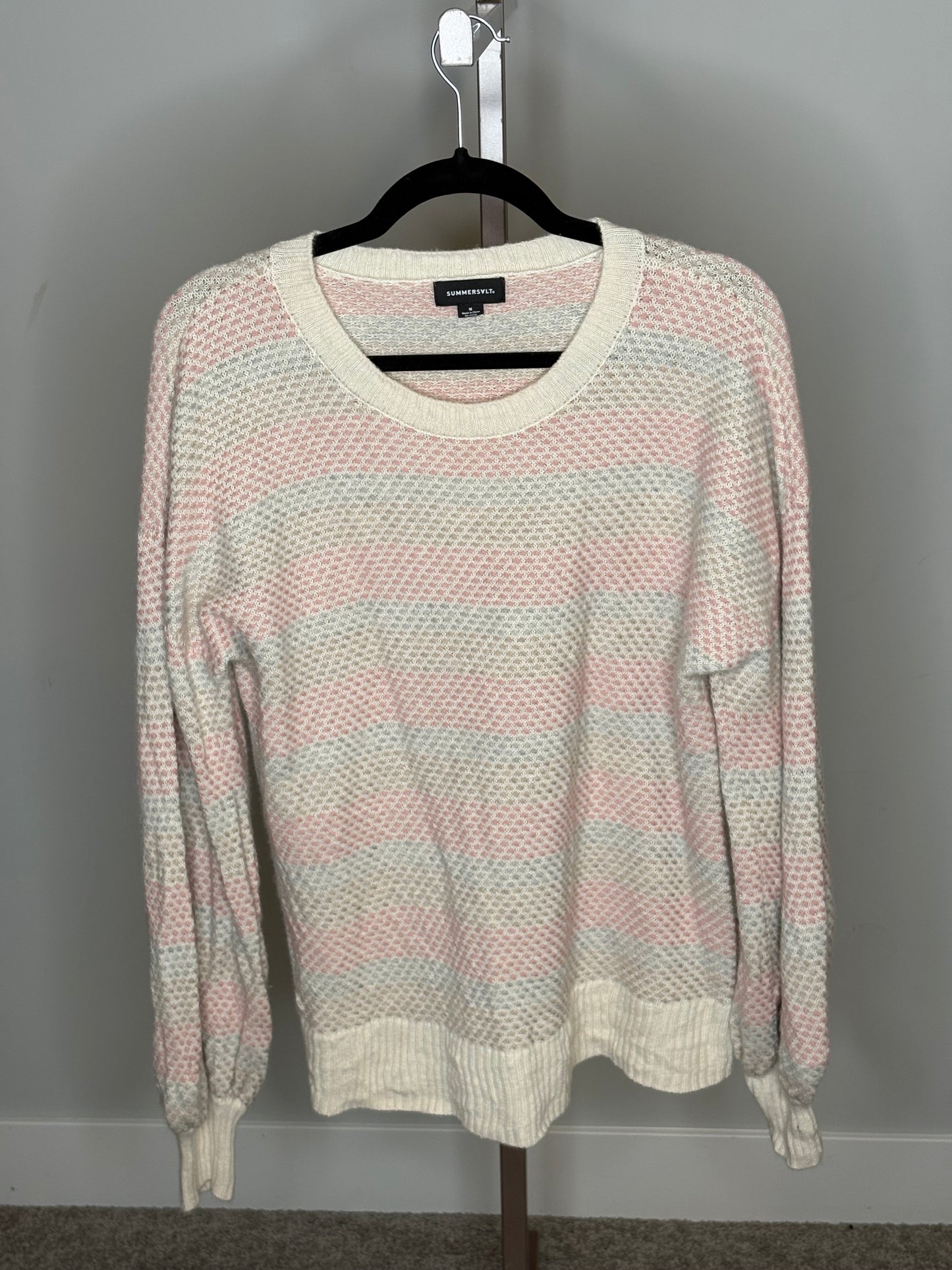 blush and ivory designer sweater