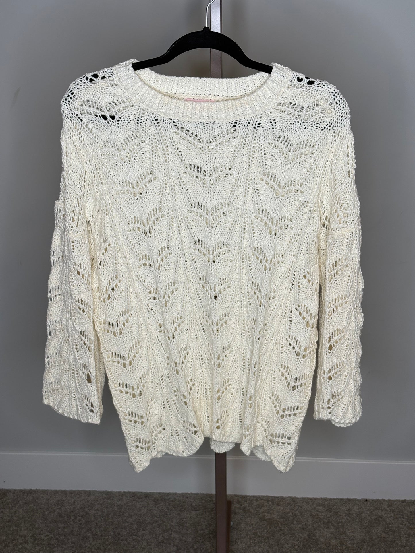 loose kit ivory sweater