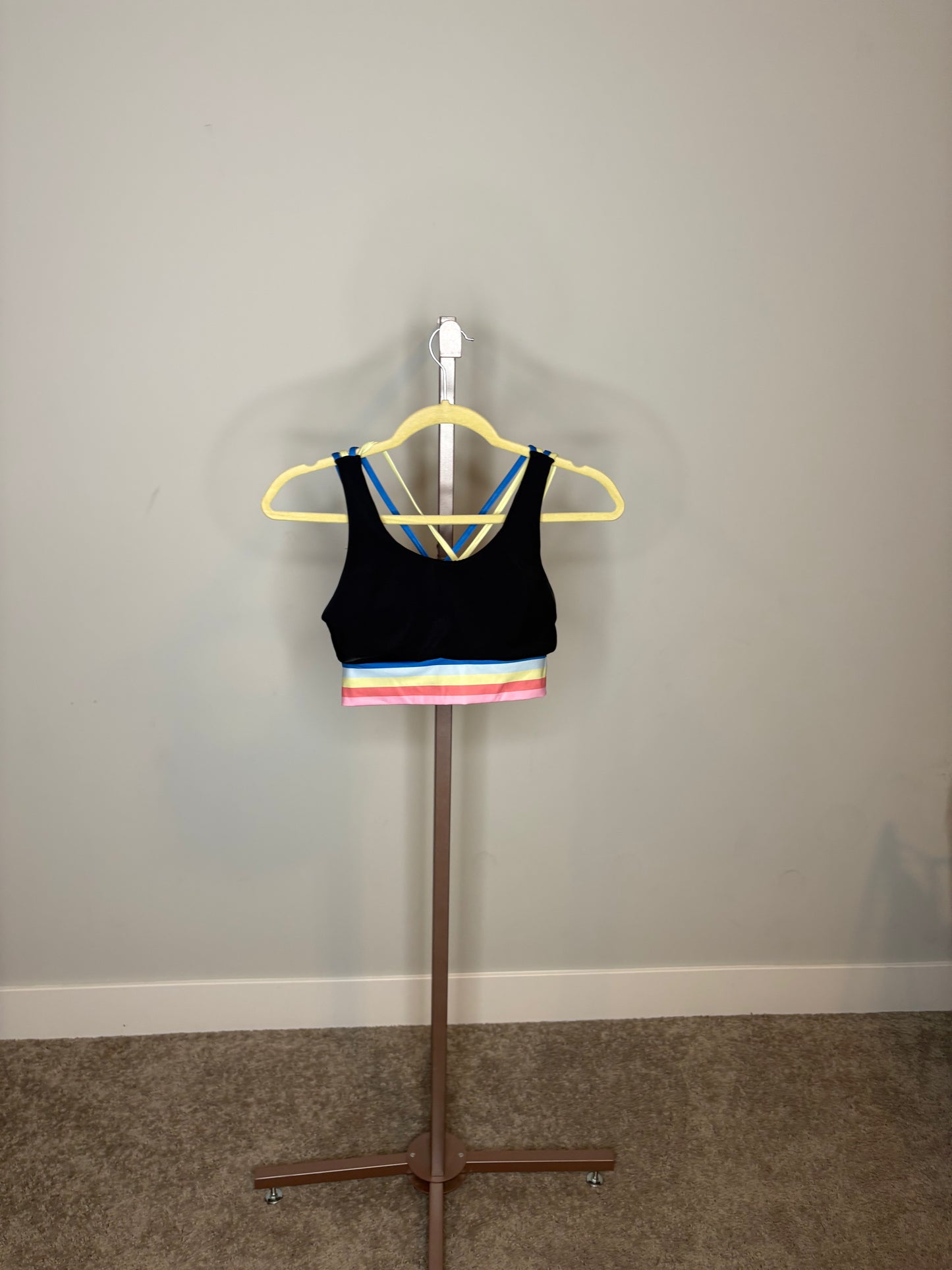 black sports leggings and top set