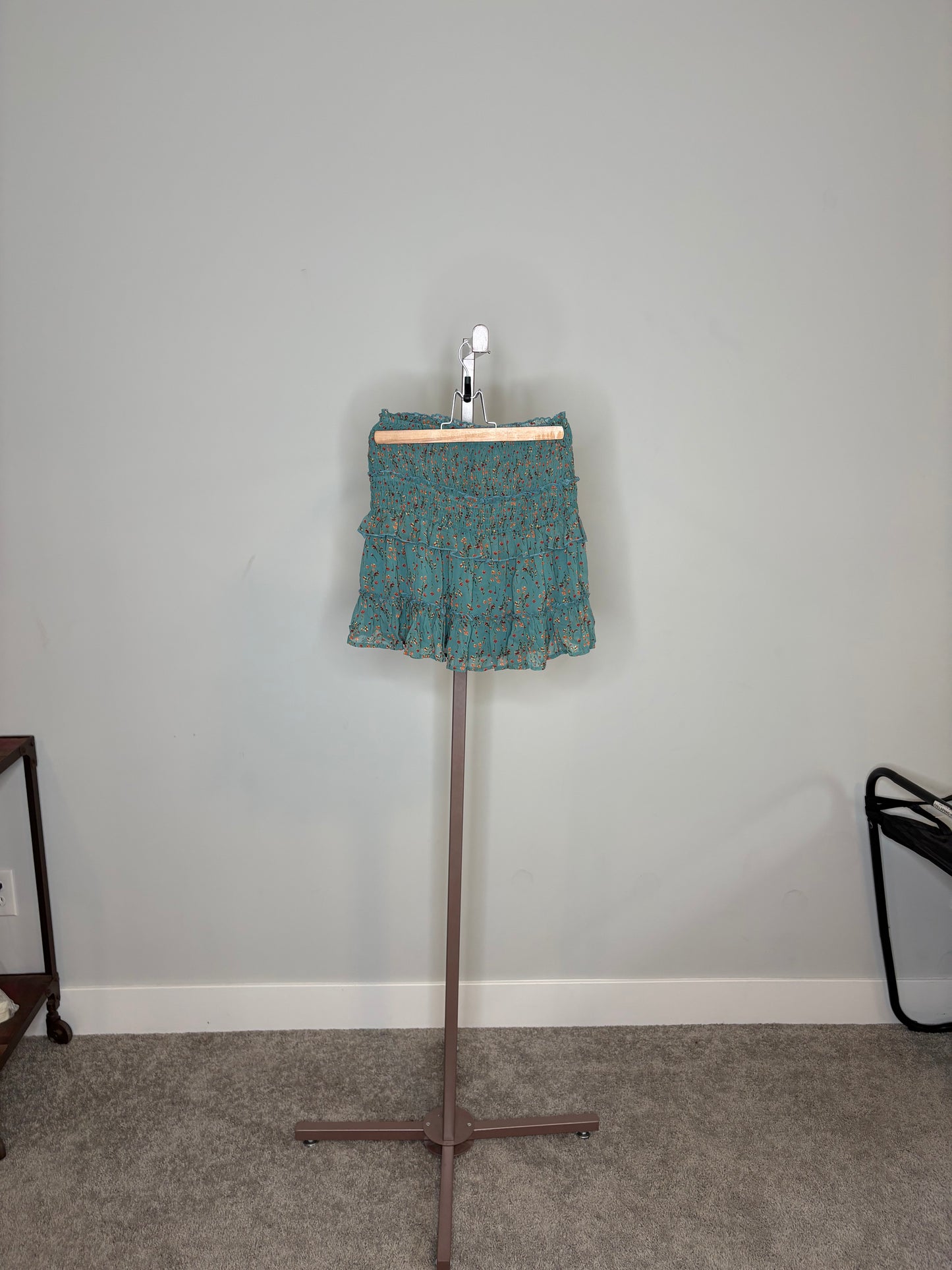 Green Ruffle Skort