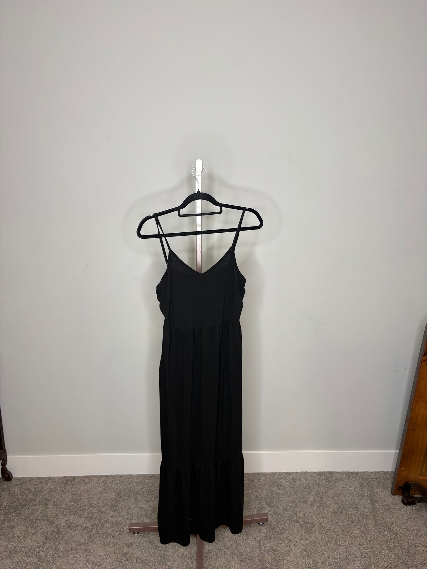 black summer cotton dress