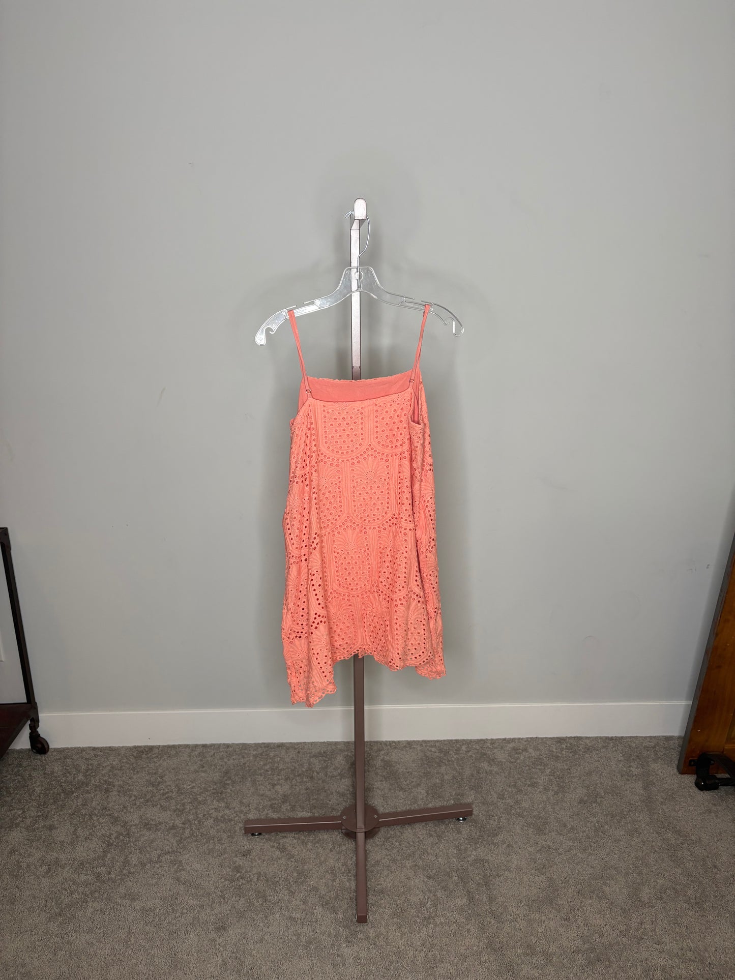 coral eyelet sundress