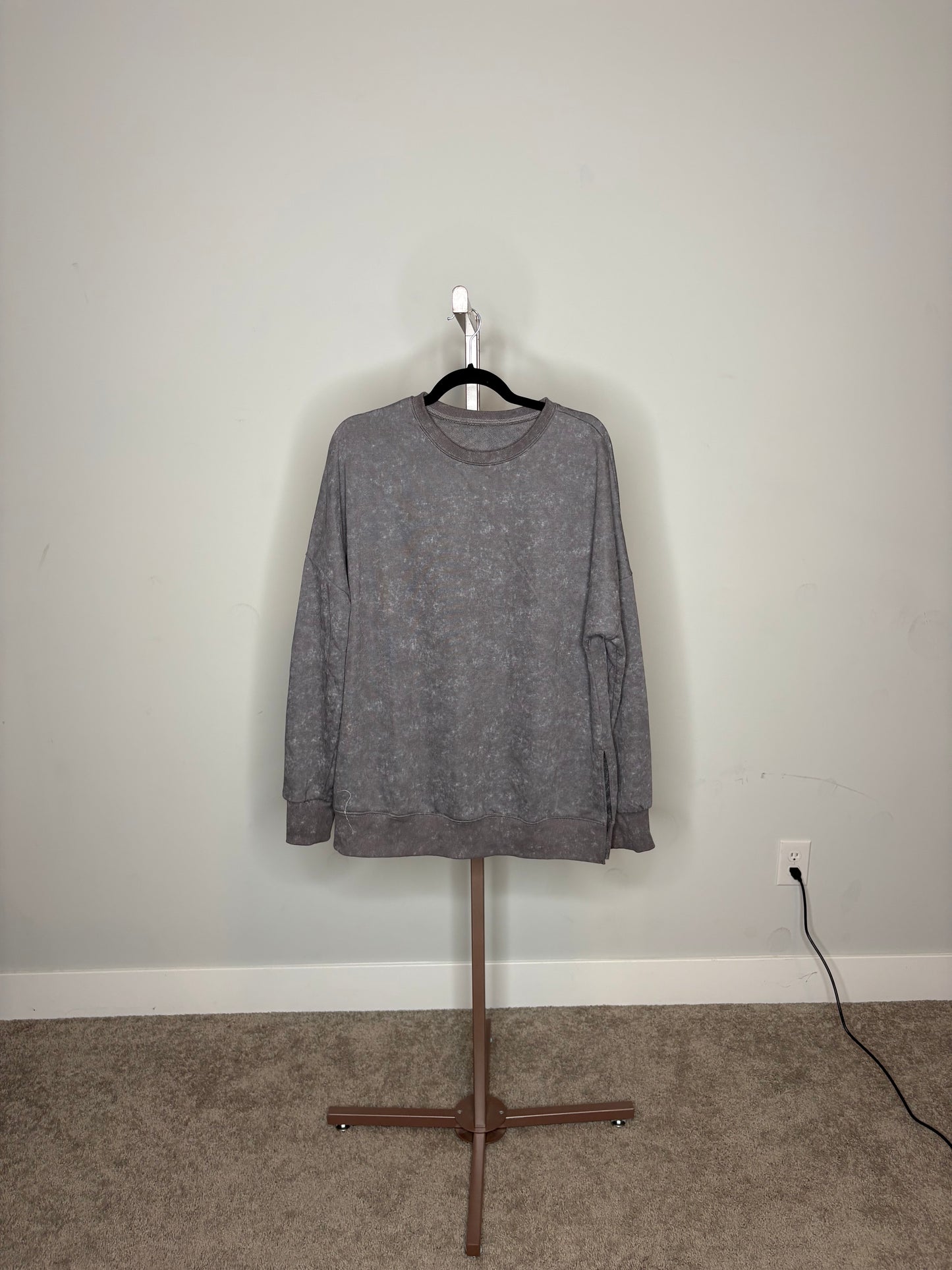 dark grey crewneck