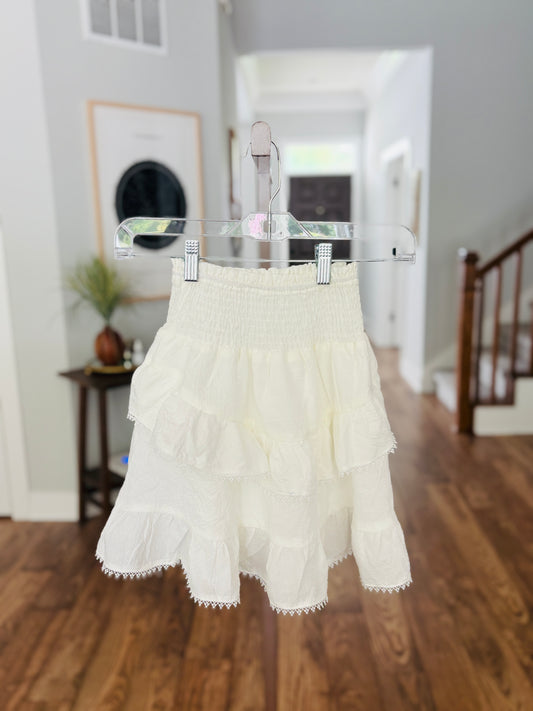 White Ruffled Skirt