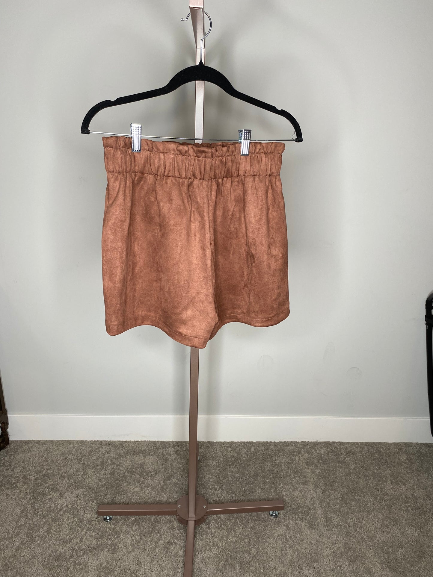 Brown Suede Winter Shorts