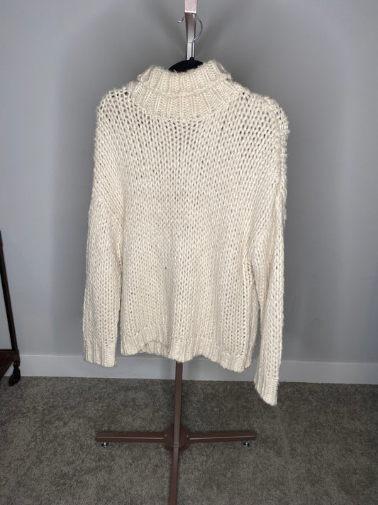 Creme Knit Turtle Neck Sweater