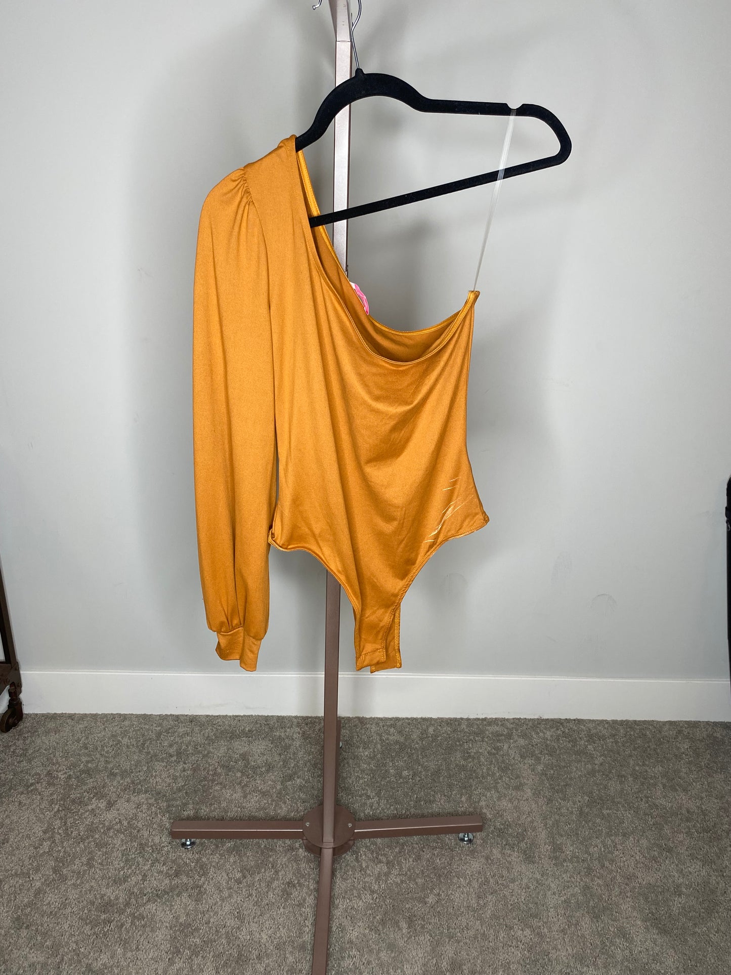 Mustard One Shoulder Body Suit