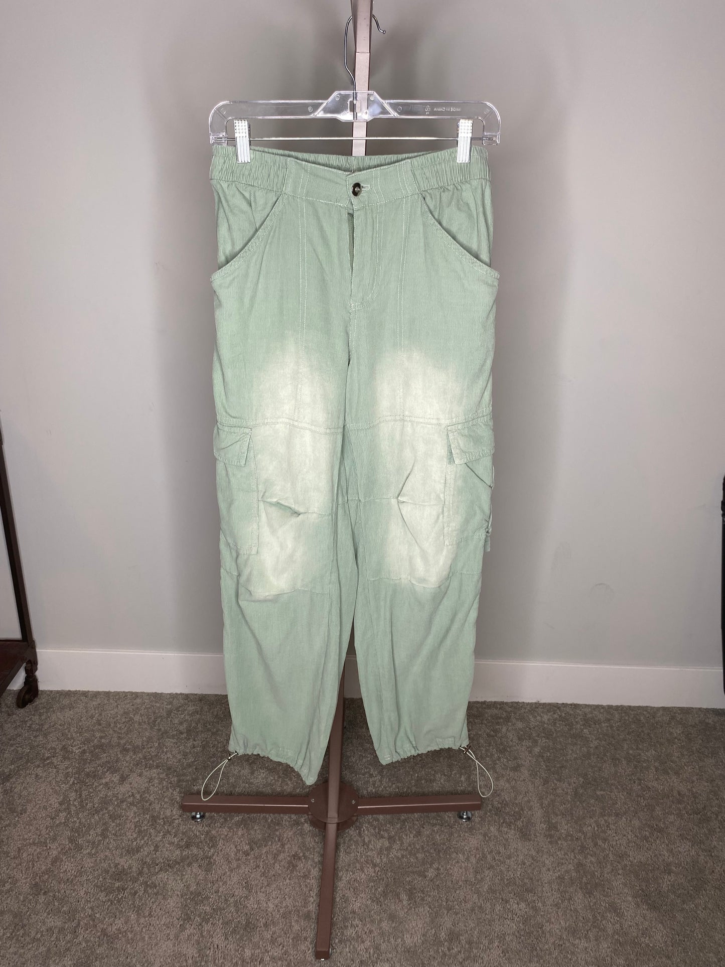 Green Corduroy Cargo Pants