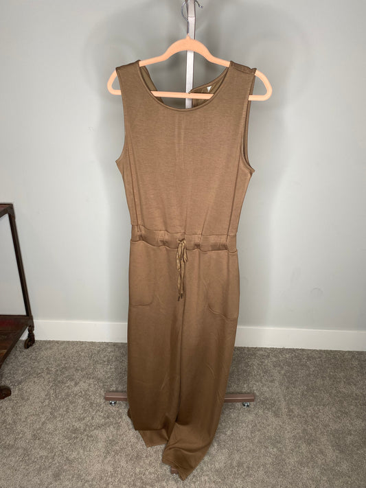 Brown Cotton Jumpsuit