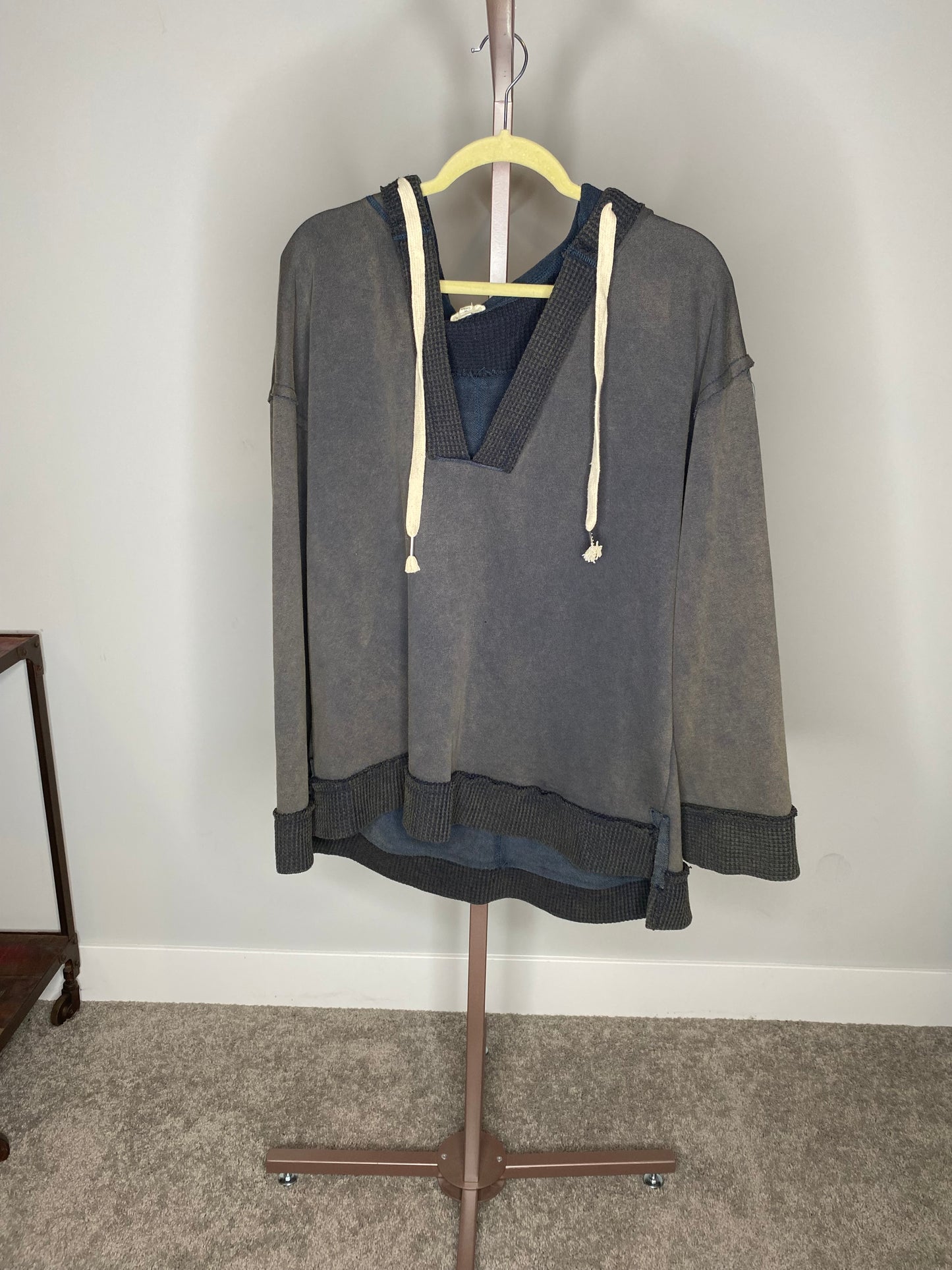 Dark Grey Washed Hoodie