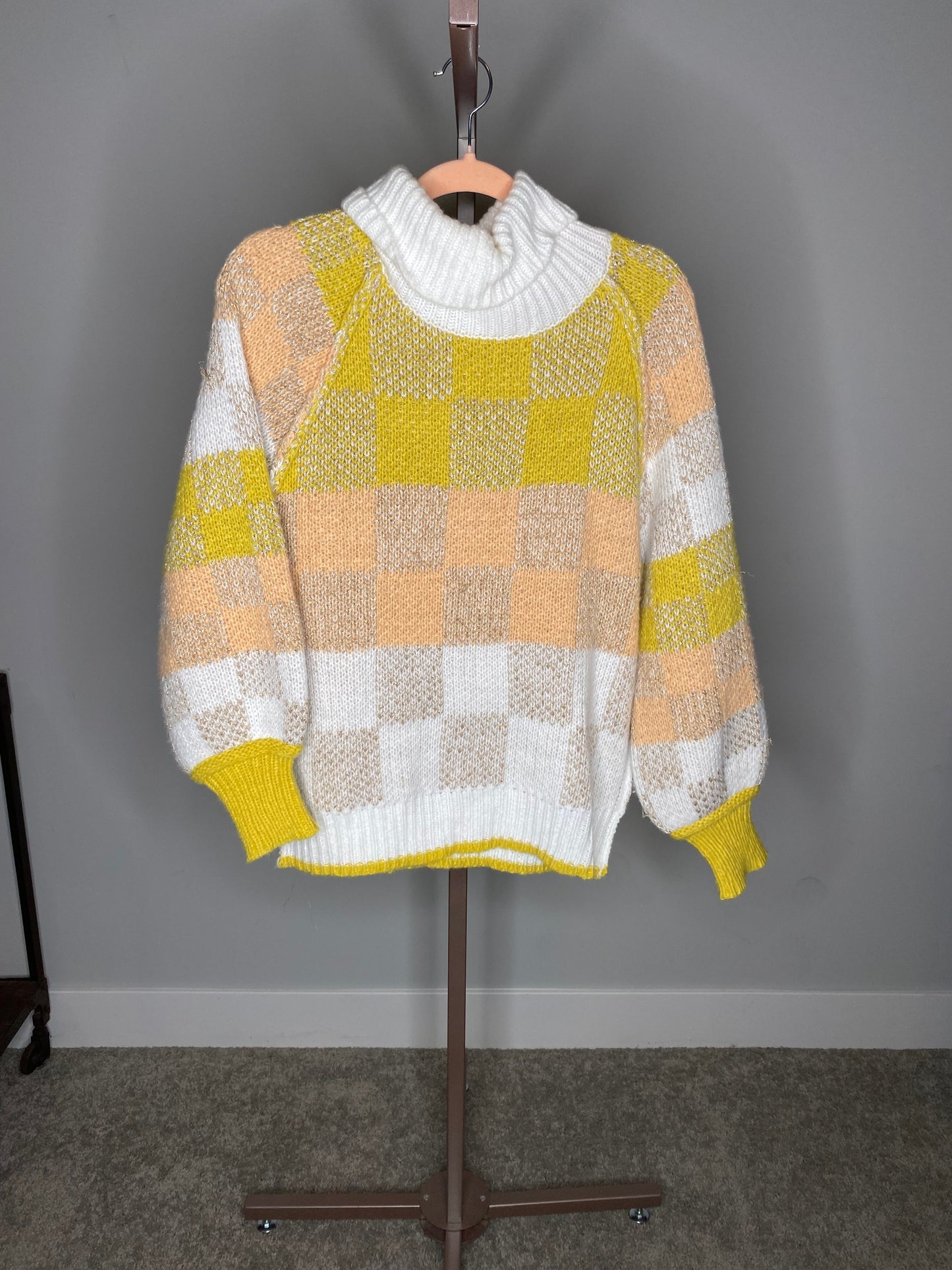 Turtle Neck Pattern Sweater