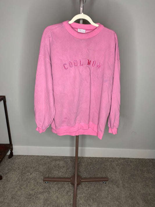 Pink Cool Mom Sweater