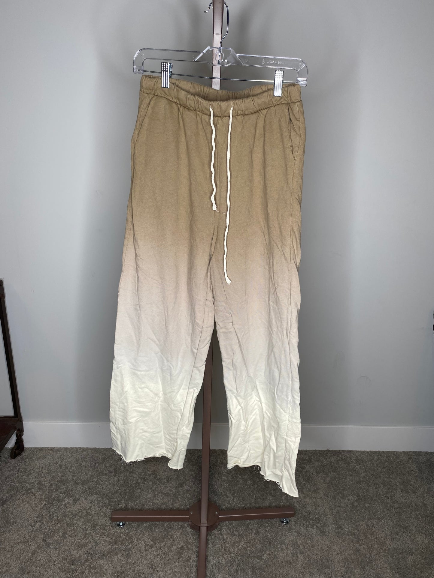 Brown and White Fade Sweat Pants