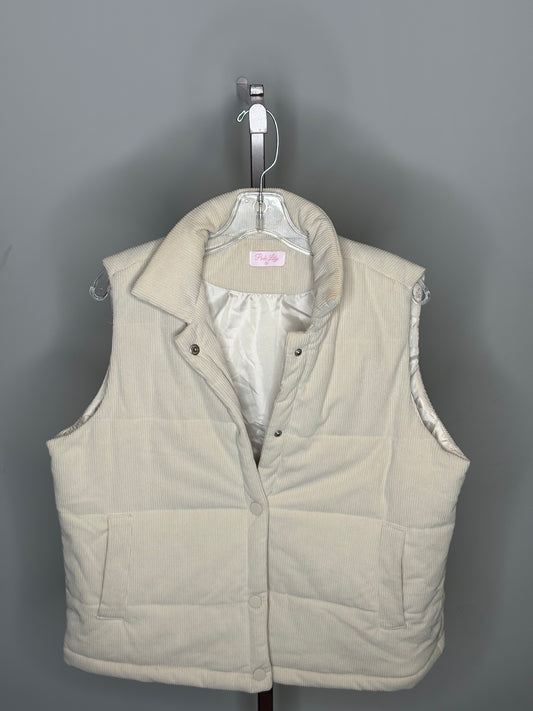 Corduroy ivory vest