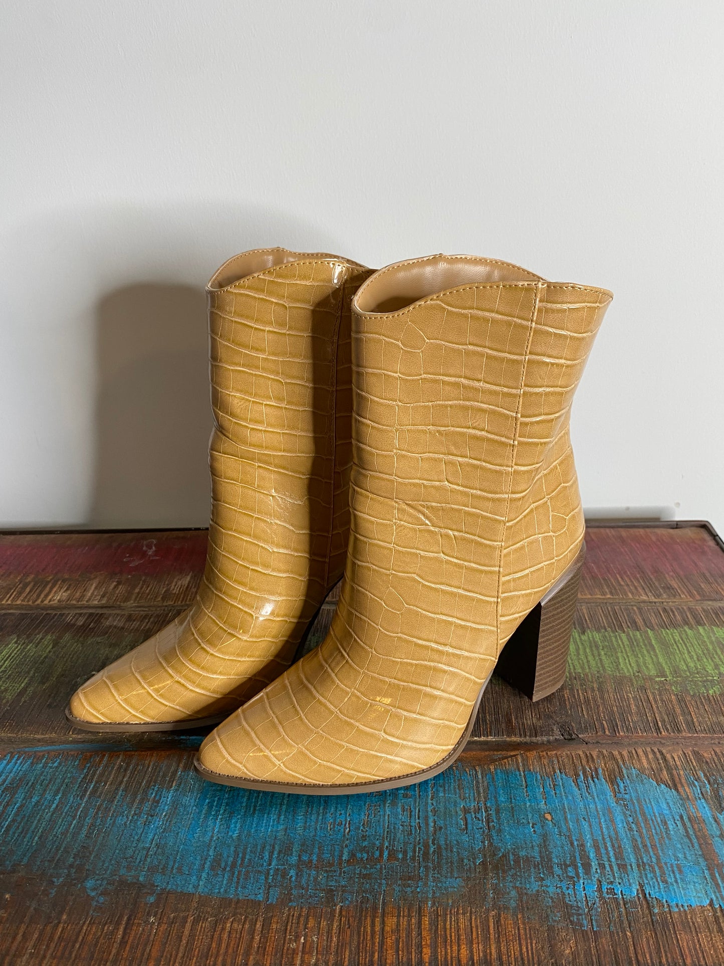 Light Brown High Heel Boots