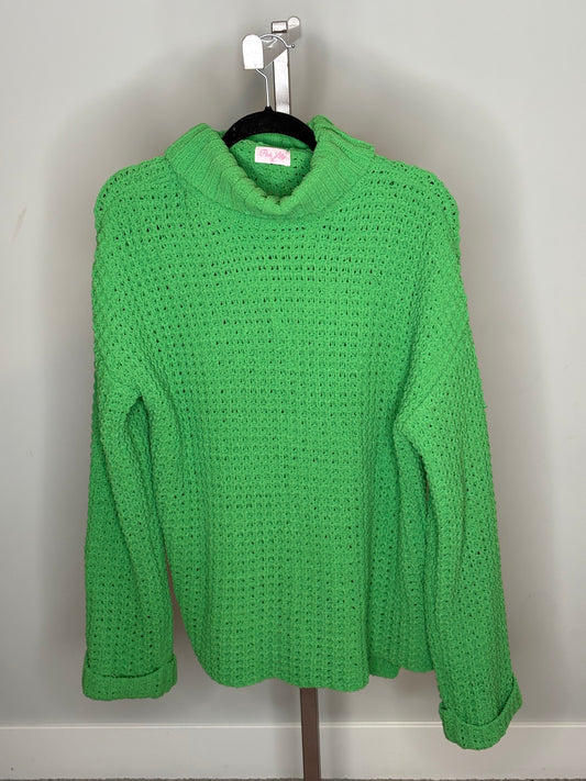loose knit green sweater