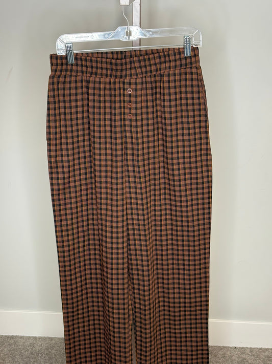 boxer short checked pants
