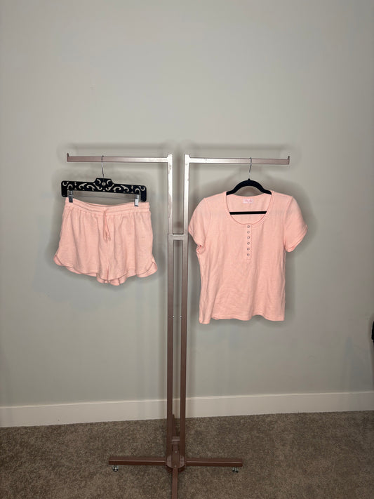 pink short and t-shirt set