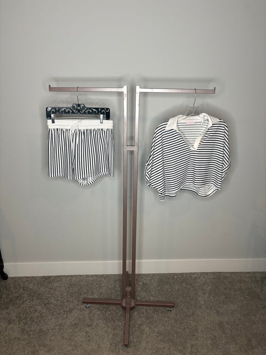 Black and White short and sweater set