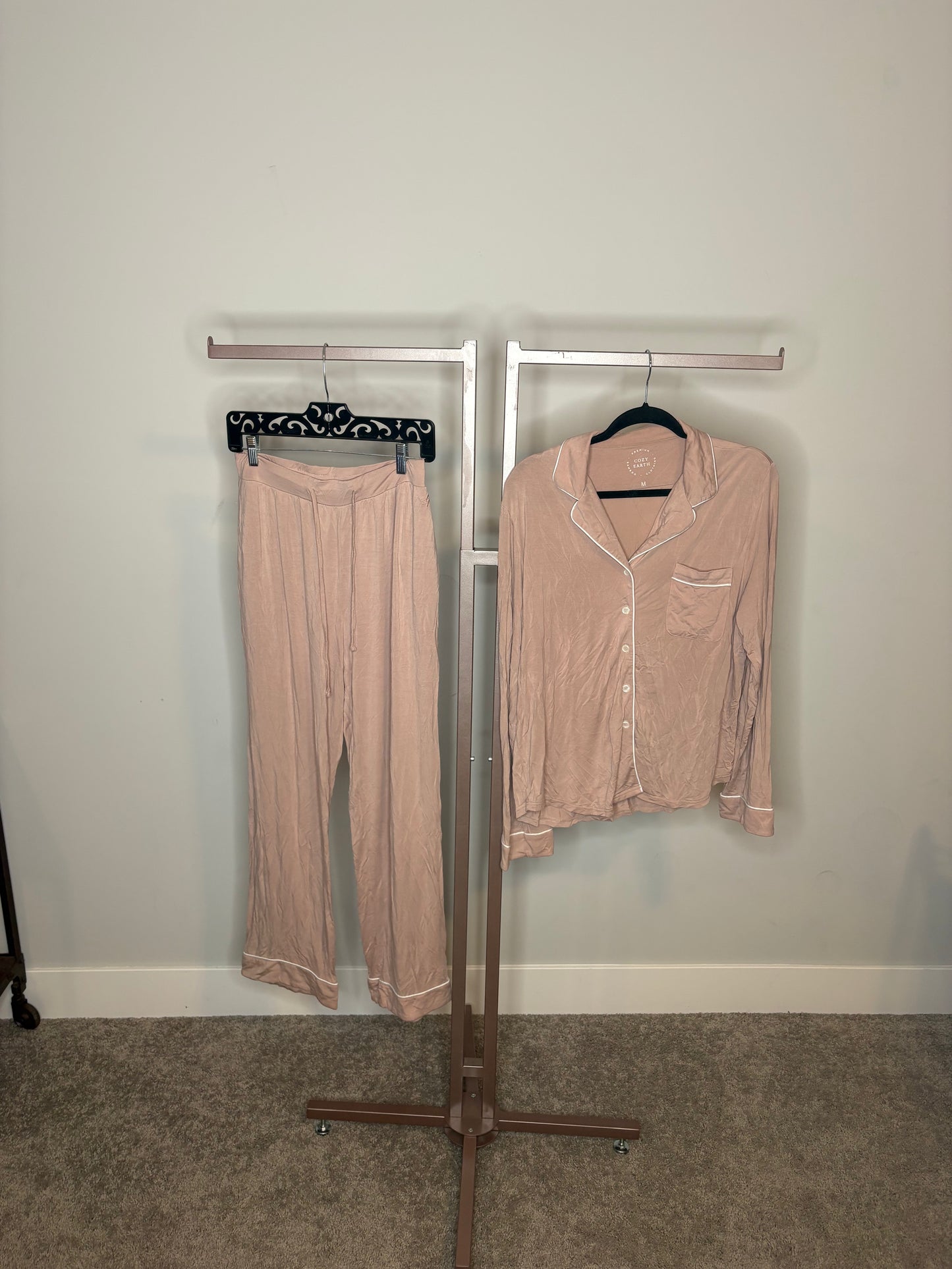 Brown cozy earth Pants and Long sleeves set