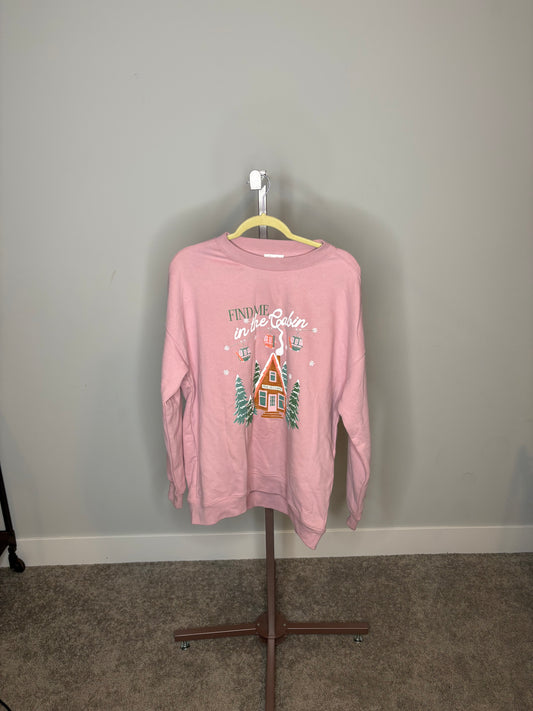 soft pink CHRISTMAS sweater