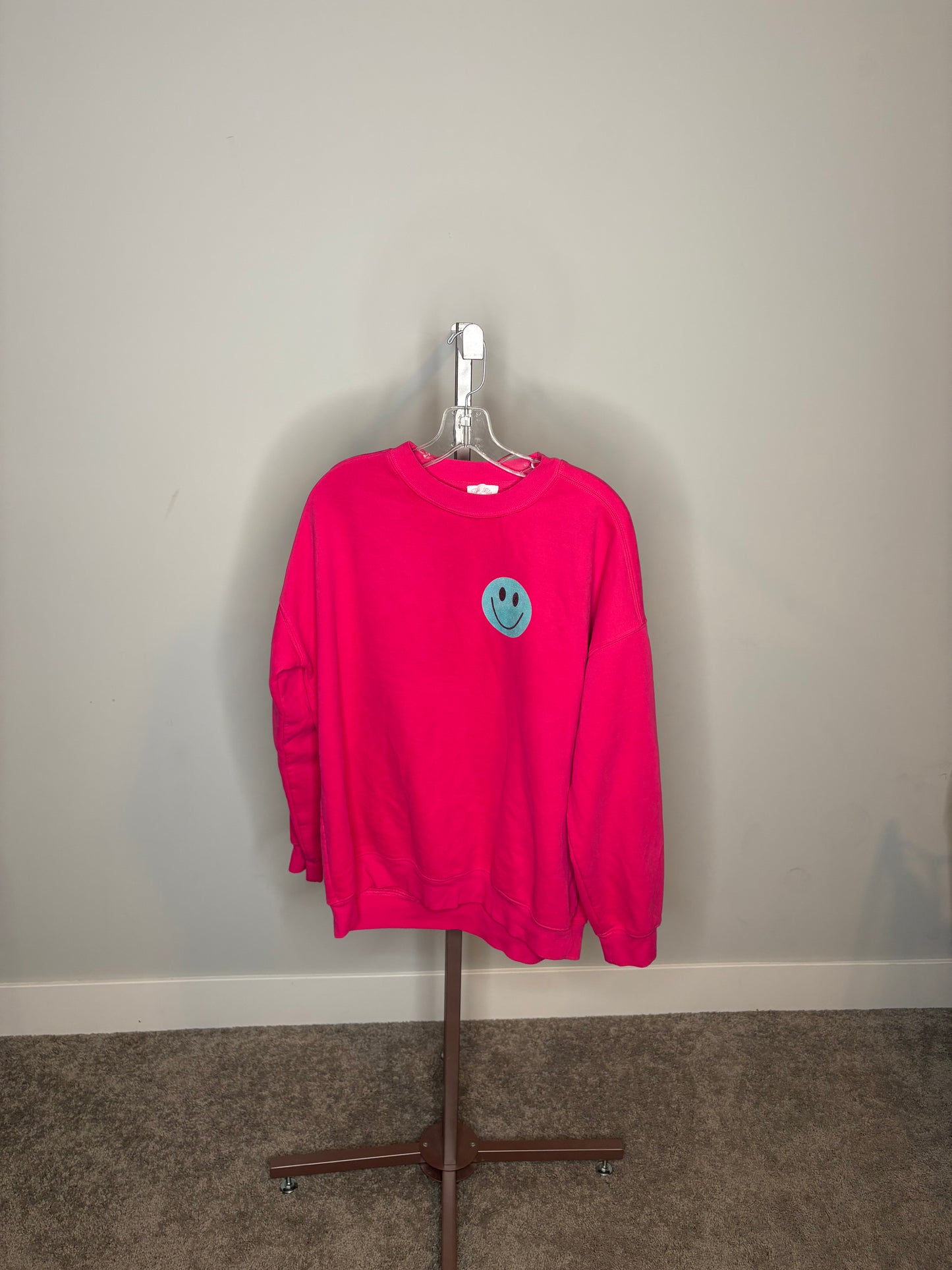 Pink Smiley Face sweater