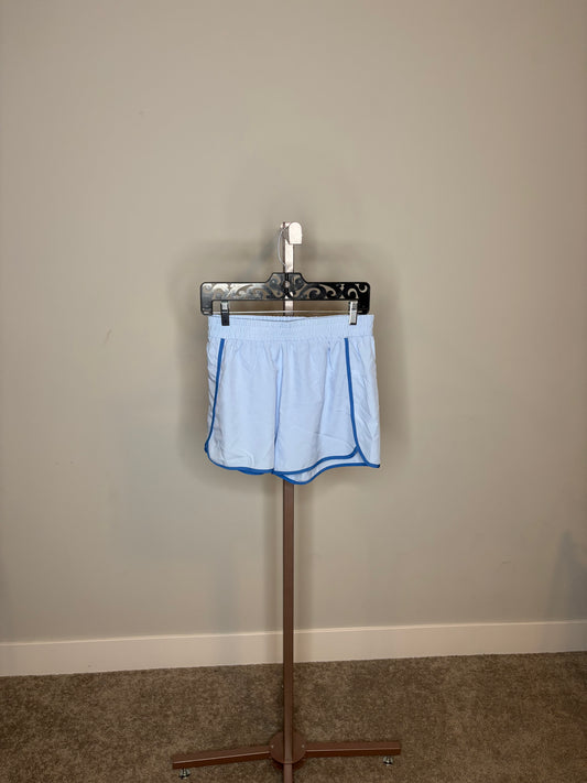 light blue shorts
