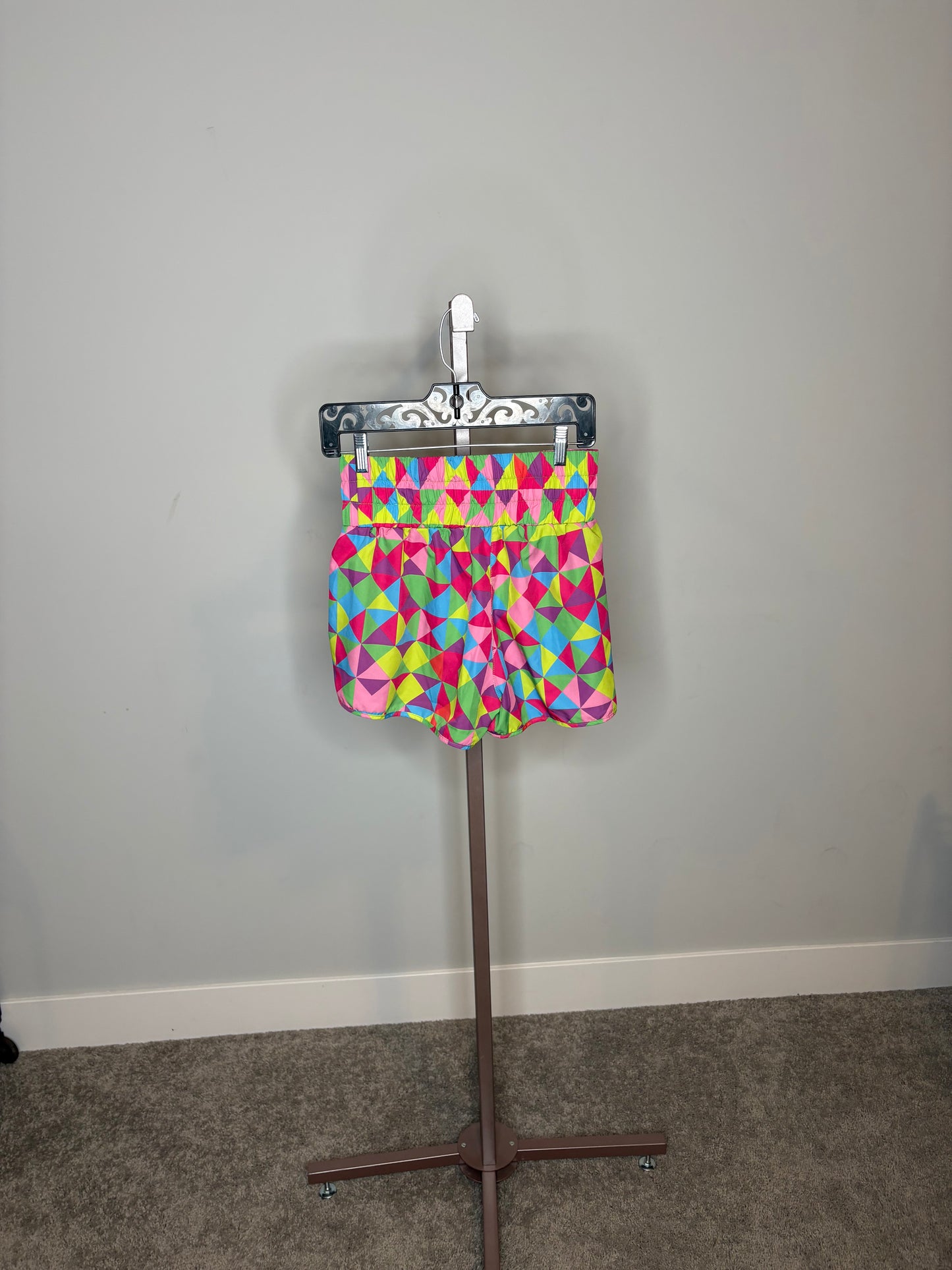multi color sports shorts
