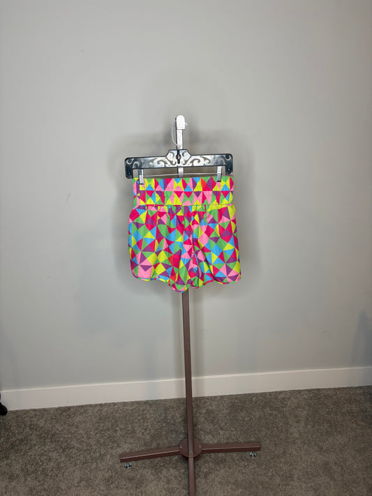 multi color sports shorts