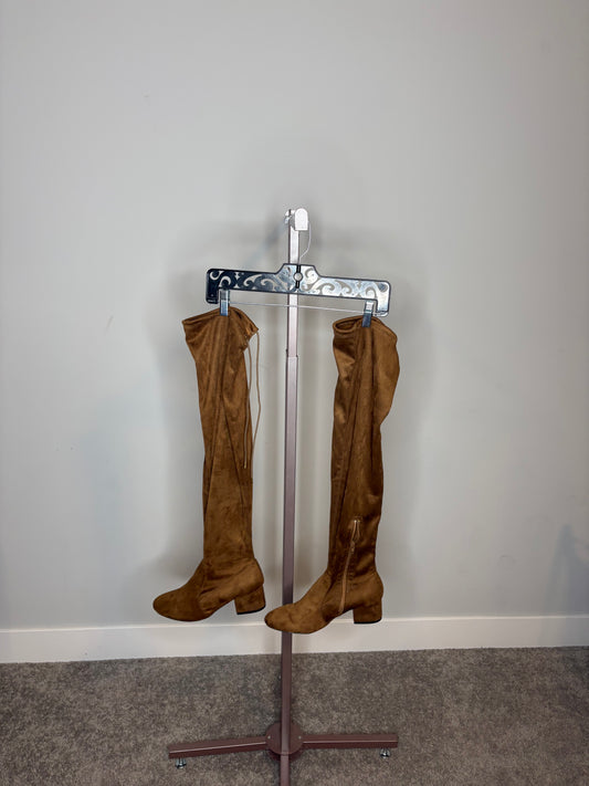 brown knee high boots