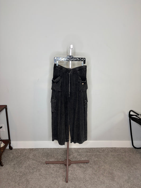 Black Cargo Sweatpants