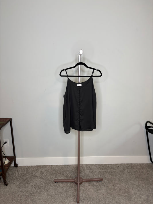 Black Botton Up Tank Top