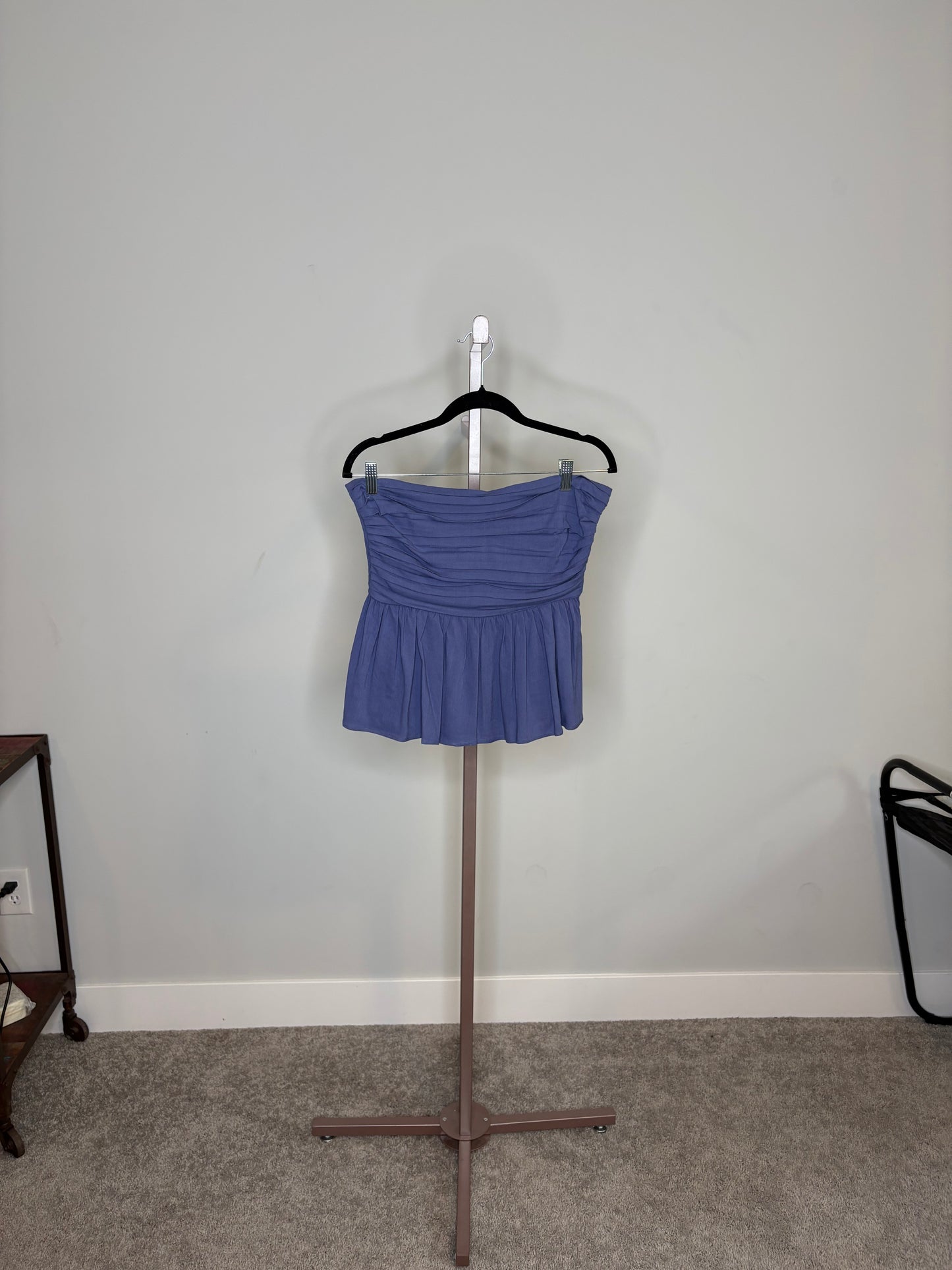 Blue Strapless Shirt