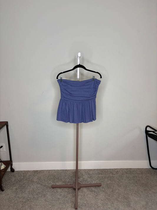 Blue Strapless Shirt