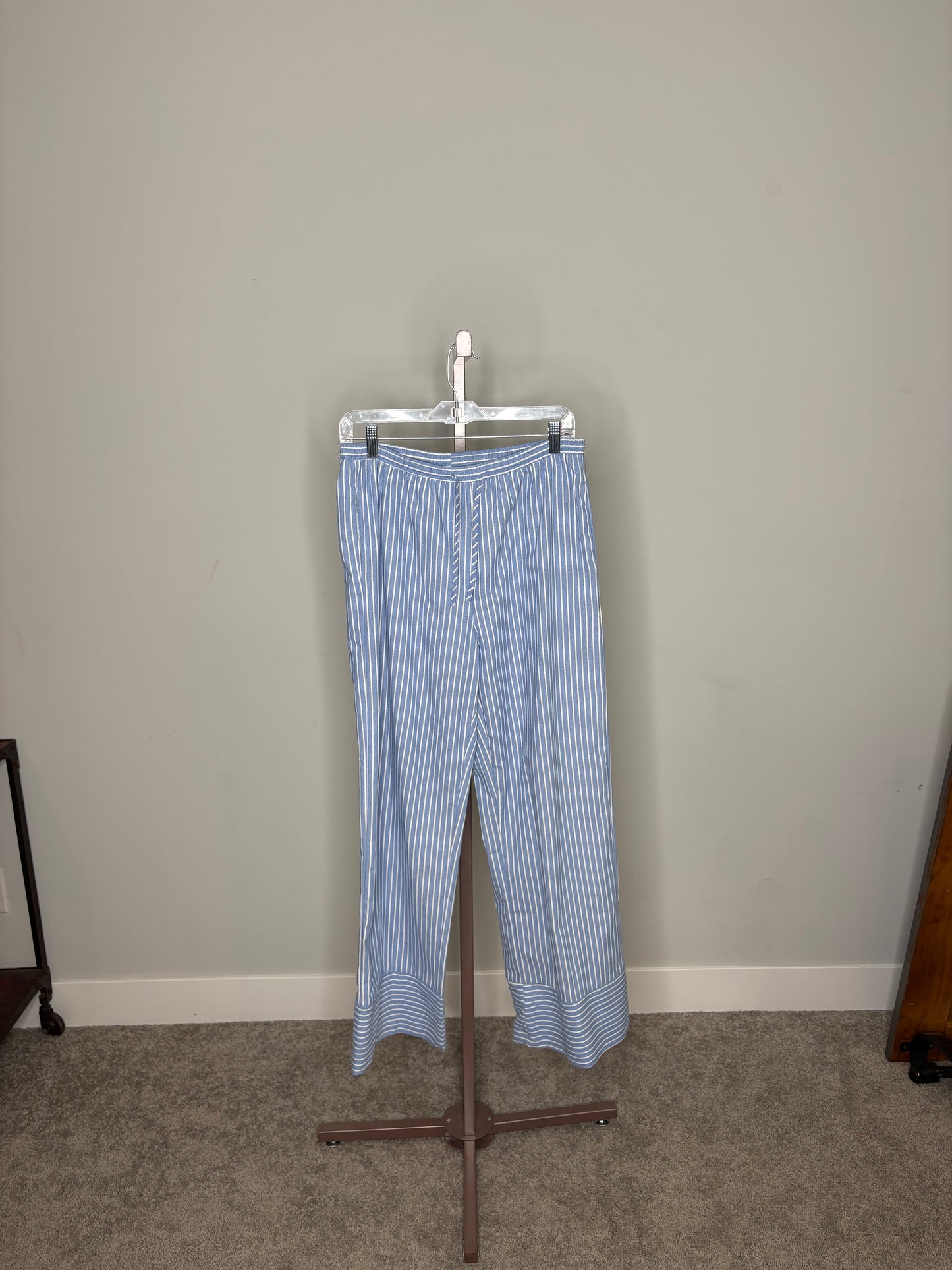 blue and white beachy pants