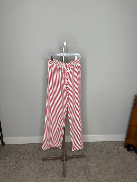 Red and white beachy pants
