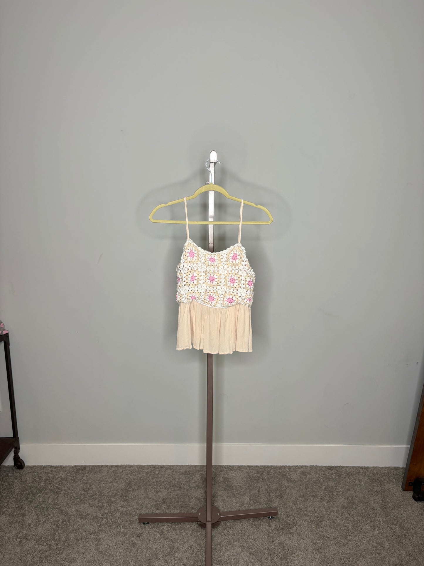 ivory crochet summer top
