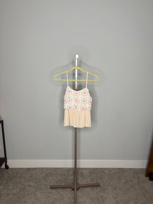 ivory crochet summer top