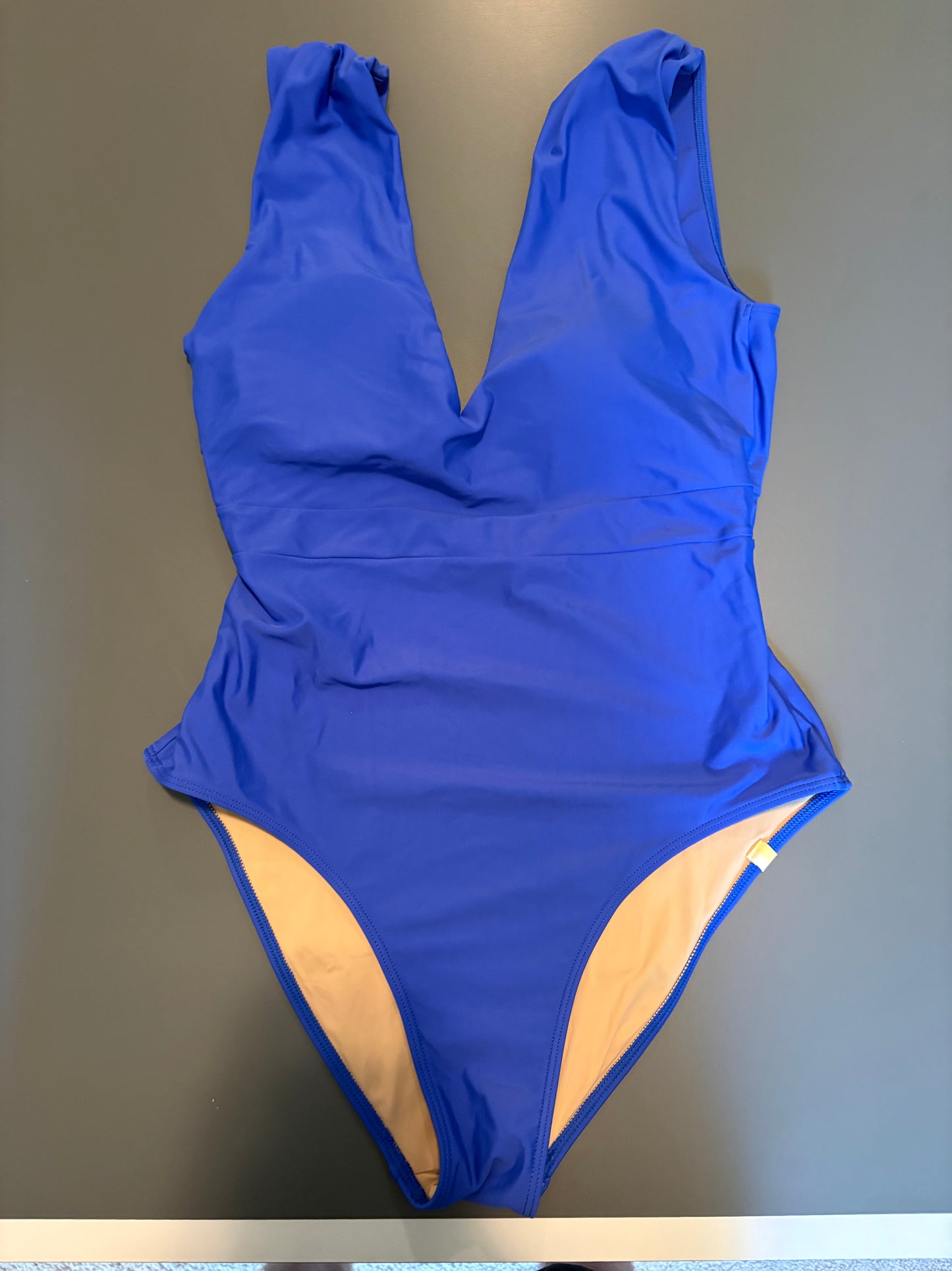 designer Summer Salt blue one piece bathing suit