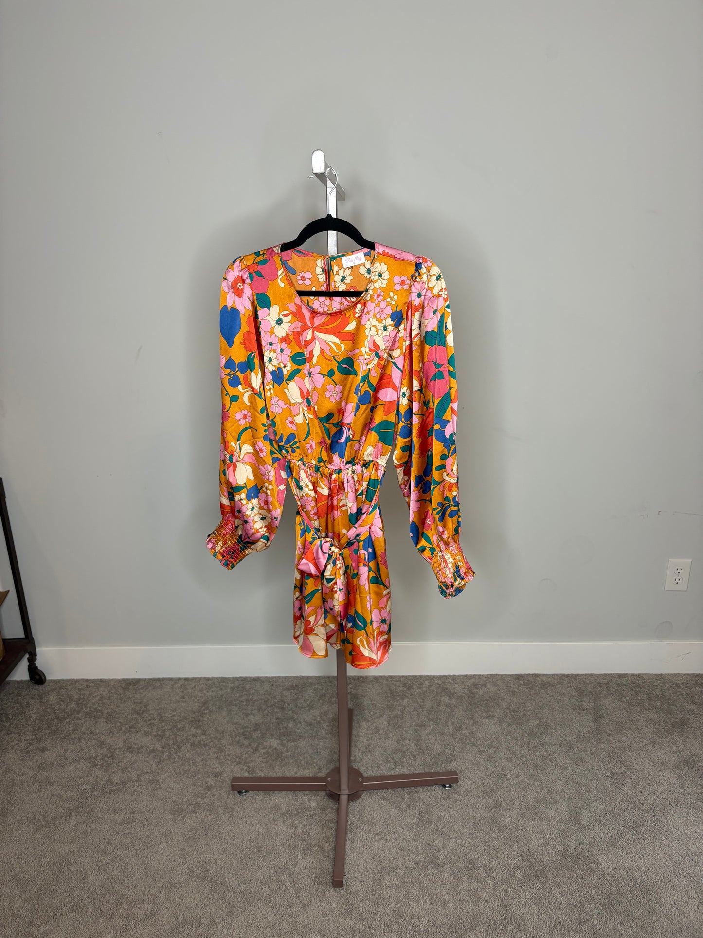 retro satin dress