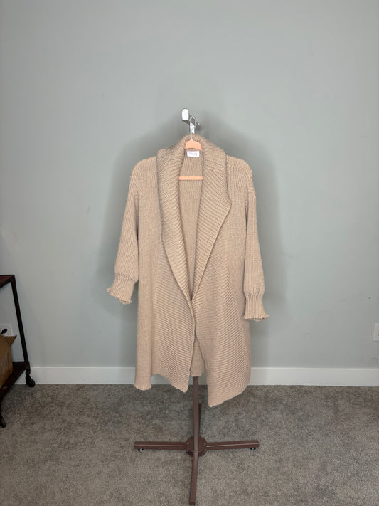 brown duster jacket