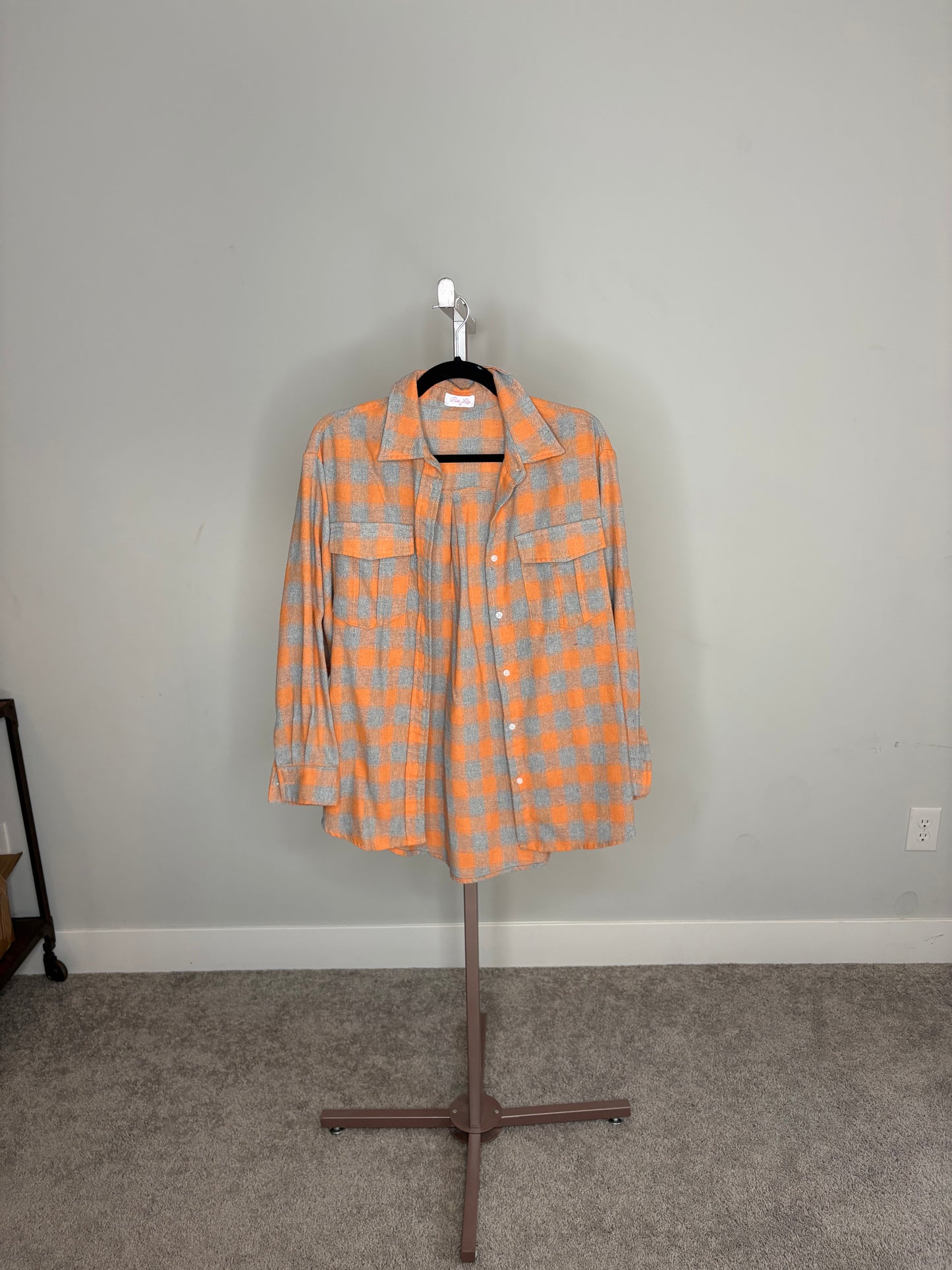 orange and grey flannel