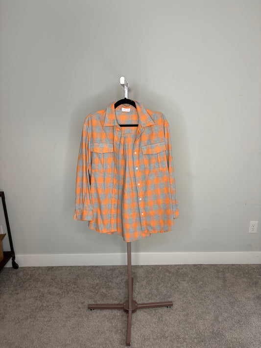 orange and grey flannel