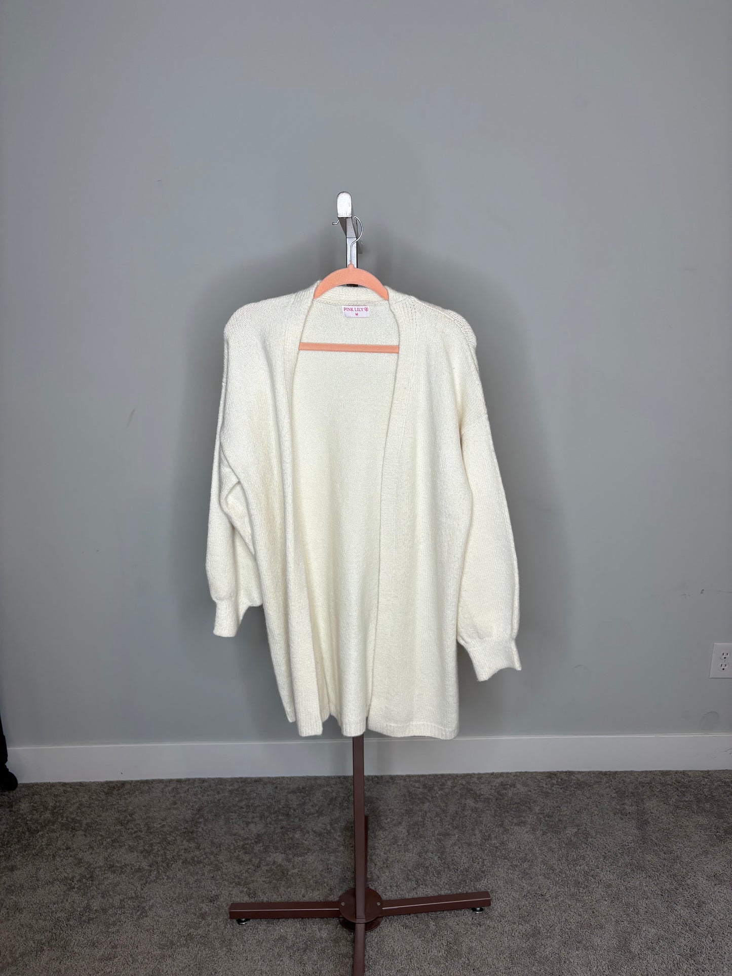white sweater cardigan