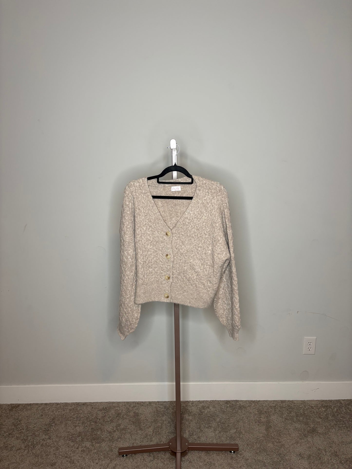 grey sweater button up